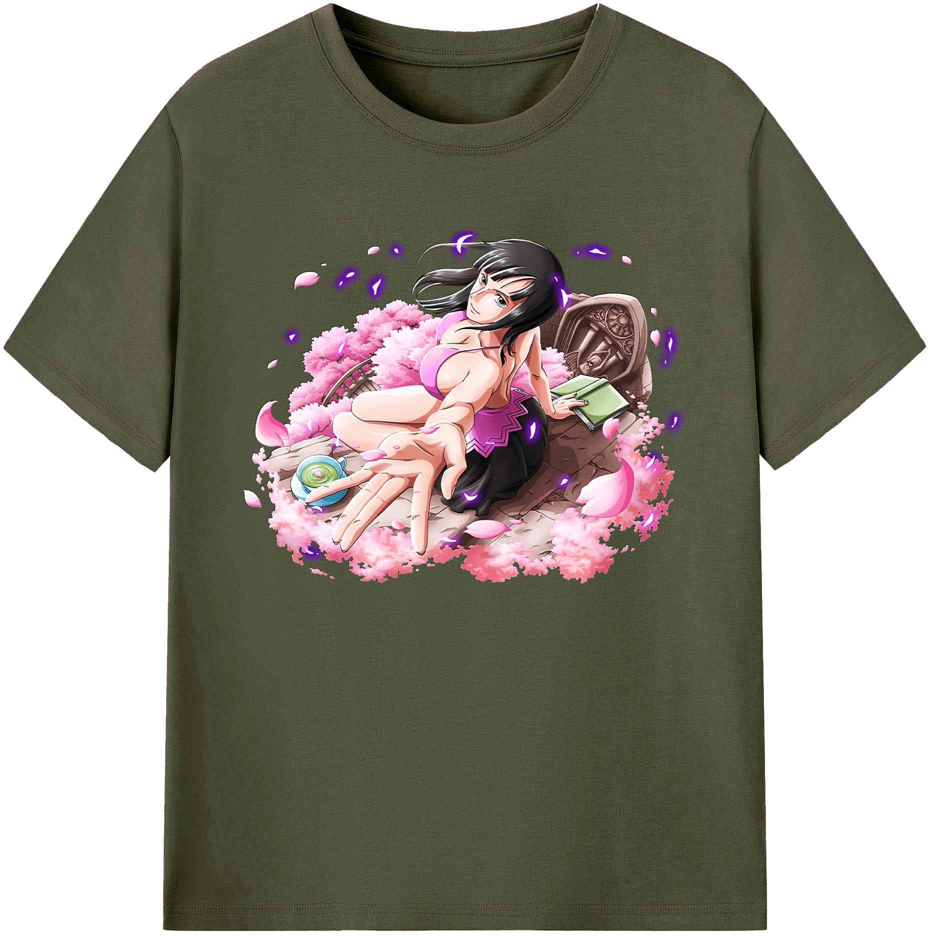 ワンピース ニコ・ロビン ONE PIECE Nico Robin 綿100％ メンズ半袖Tシャツ｜肌触りやわらか＆通気性